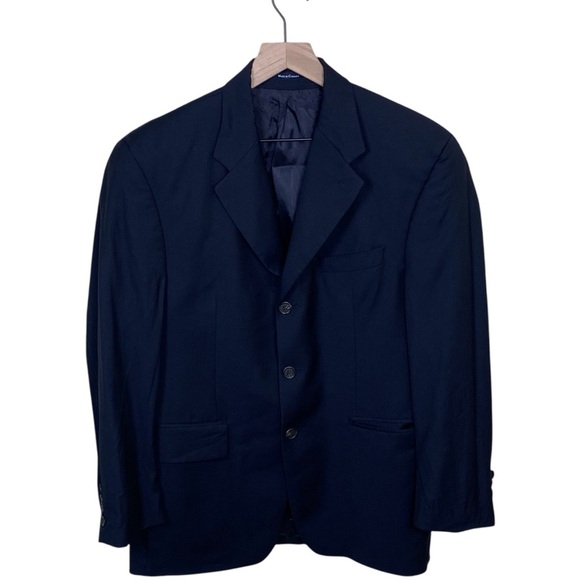 Ralph Lauren Black Pinstriped Men's Blazer, 39S - Picture 1 of 11